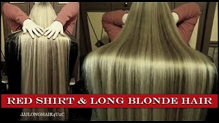 Red Shirt amp Long Blonde Hair part ONEHAIR DOWN New Music 2020 [upl. by Nanor]