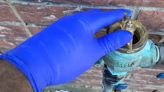 Sprinkler System Leaking Backflow Preventer Repair [upl. by Peltz]