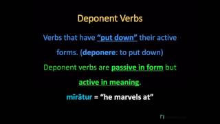 15 Deponent Verbs [upl. by Novihc]