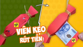 Hướng Dẫn Làm Lì Xì Hình Viên Kẹo Rút Tiền Đón Tết 2024  U Mê Giấy [upl. by Krissie]