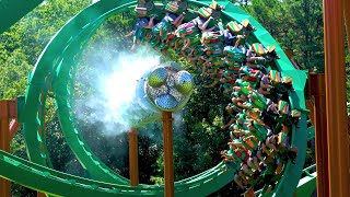 OFFICIAL Medusa OnRide amp Aerial Video from Six Flags Great Adventure [upl. by Nigle]