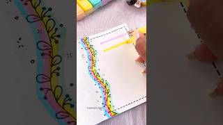 Notebook border design 💜 shorts youtubeshorts diy craft artandcraft [upl. by Oicapot204]