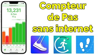 Installer application Podomètre gratuit Compteur de pas Android [upl. by Nauqas838]