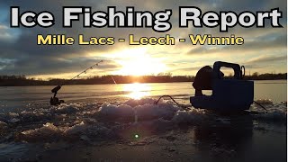 Ice Fishing Report Leech Lake Lake Winnie and Mille Lacs Lake 12072023 [upl. by Hamian360]