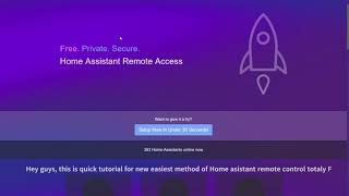 The best Home assistant FREE remote access 2024 Homeway working with mobile App [upl. by Clary]