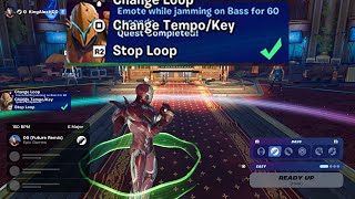 How to EASILY Emote while jamming on Bass for 60 Seconds in Fortnite Fortnitemare Quest [upl. by Naihs]