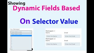 Showing Dynamic Form Fields based on the Selector Value  JQuery  Dynamic Form Fields [upl. by Idyh]