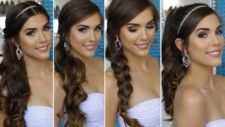 4 QUICK AND EASY HOMECOMING HAIRSTYLES  Hair Tutorial [upl. by O'Donnell]