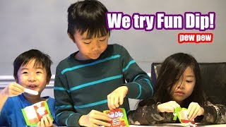 We try Fun Dip for the first time EVER [upl. by Neeliak]