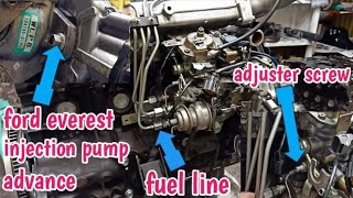 injection pump advanceford everestfuel line firing order [upl. by Yssirc548]