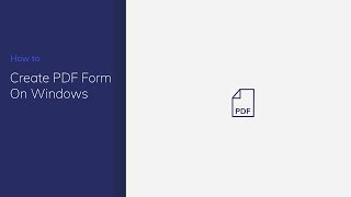 How to Create PDF Form on Windows with PDFelement Step by Step Guide [upl. by Davidde88]