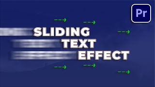 Sliding Text Effect Premiere Pro Tutorial [upl. by Akisey]