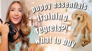 NEW PUPPY ESSENTIALS  Everything We Bought  How We Trained Our Golden Puppy [upl. by Eciruam]