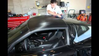 Carbon Fiber Wrap C6 corvette Targa Top [upl. by Feenah]