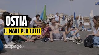 Concessioni balneari ad Ostia occupano la spiaggia con ombrelloni e asciugamani per un mare libero [upl. by Xuagram]