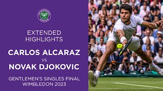 Carlos Alcaraz vs Novak Djokovic Extended Highlights  Wimbledon 2023 Final [upl. by Gnoc]