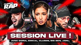 SESSION LIVE avec Doria Emkal Club99 Big Ben Joni Ven1 amp Lutshi PlanèteRap [upl. by Shirberg]