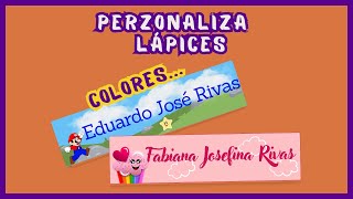 Cómo hacer ETIQUETAS para Lápices o Colores en Canva [upl. by Tersina604]