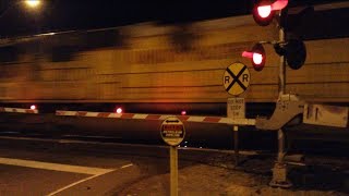 Union Pacific 7756 Freight Train at Athens Avenue Railroad Crossing High Speed Lincoln Ca [upl. by Philan130]