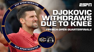 Is the Big Three era OVER Novak Djokovic withdraws from French Open with knee injury  SC with SVP [upl. by Sinnel]