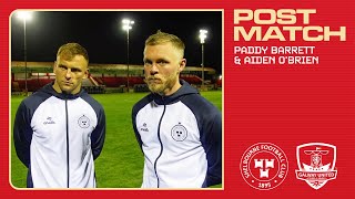 Post Match Paddy Barrett and Aiden OBrien  Shels 11 Galway United  5  3 Penalties [upl. by Brita]