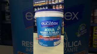 Resina Acrílica Eucatex Incolor Base Agua 18L shorts eucatex [upl. by Gerfen]