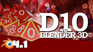 Polyhedral Dice Collection D10 Percentile  3D Modelling  Blender 41 [upl. by Aima]