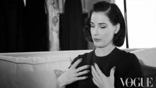 Dita Von Teese on real size women  Celebrity Interview  Vogue Australia [upl. by Goetz155]