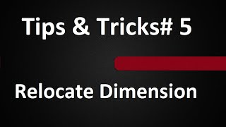 Tips ampTricks 5 Relocate Solidworks Dimension for Beginners  SL Dimension tipsampTricks [upl. by Ysnil]