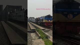 train double line crossing shorts trainline train traintravel viralvideo bangladesh [upl. by Eeliram]