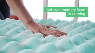 Linenspa Convoluted Gel Swirl Memory Foam Mattress Toppers [upl. by Ilrahs]