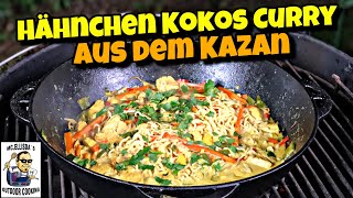 211  Hähnchen Kokos Curry aus dem Wok  Kazan  Dutch Oven [upl. by Maffa614]