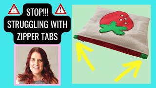 Sewing a lined zipper pouch tutorial and attaching tabs [upl. by Steady]