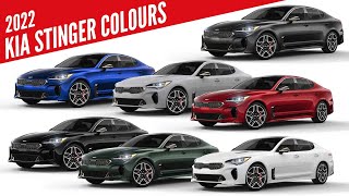 2022 Kia Stinger  All Color Options  Images  AUTOBICS [upl. by Auoz754]