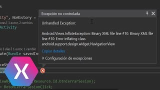 XAMARIN  Solucionar Error inflating class androidsupportdesignwidgetNavigationView Android [upl. by Maxfield407]