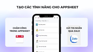 Chấm công gửi tin nhắn qua Zalo trong Appsheet  Hòa data [upl. by Woolley]