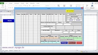 24Zeiterfassungsprogramm in Excel selber erstellen Liste der Monate im Kombifeld anzeigen [upl. by Branch]