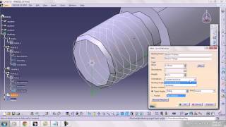 Catia Tutorial rosca externa [upl. by Haran430]