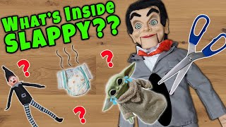 Whats Inside Slappy He Ate Baby Yoda Cutting Open Slappy The Dummy [upl. by Saraann]