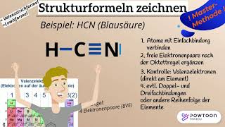 Strukturformeln bzw Valenzstrich oder Lewisformeln zeichnen  die beste Methode [upl. by Ilil]