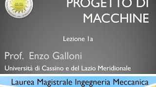 Lezione 1a Progetto di macchine [upl. by Citarella584]