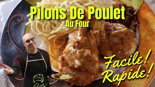 Pilons de poulet au four  Une recette de pilons de poulet facile à faire [upl. by Eylk]