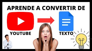 CONVIERTE UN VIDEO DE YOUTUBE EN TEXTO  CONVERTIDOR DE YOUTUBE A WORD  CONVERTIDOR DE YOUTUBE [upl. by Aihsilat]