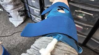 Aircast Automatic Cryo Knee Cuff in use [upl. by Roban]