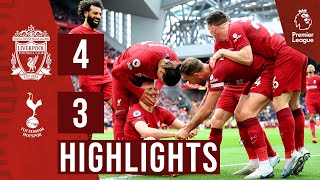 HIGHLIGHTS Liverpool 43 Tottenham Hotspur  Dramatic Jota winner [upl. by Eelarac]