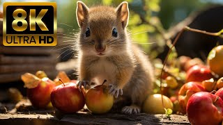 AROUND THE WORLD ANIMALS  8K 60FPS ULTRA HD  Scenic Film With Nature Sounds Colorfully Dynamic [upl. by Snevets]