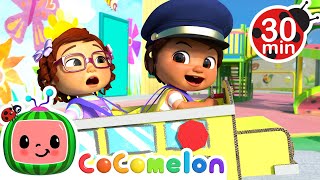 Toy Edition Wheels On The Bus  CoComelon  Kids Cartoons amp Nursery Rhymes  Moonbug Kids [upl. by Naillimxam]