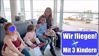 5 Std warten am Flughafen 😵 Fliegen mit 3 Kindern  Flugangst überwinden Urlaub VLOG  Mamiseelen [upl. by Giarc]