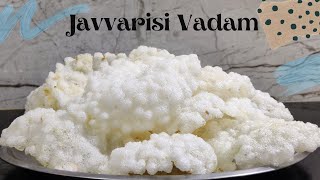 Javvarisi Vadam in Tamil மொறுமொறு ஜவ்வரிசி வடாம் செய்முறை Sabudana Vadam Sago Vadam [upl. by Sarid]