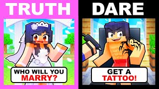 Minecraft but its TRUTH DARE or DIE [upl. by Kecaj568]